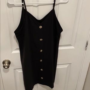 Black spaghetti strap dress